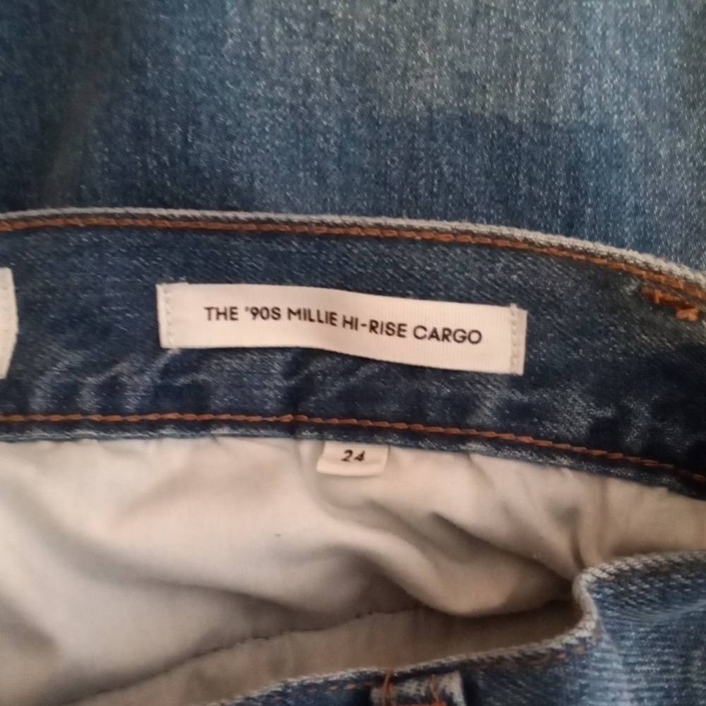 Denim Forum The 90s Millie High Rise Cargo Cotton Streetware Womens 24 - Picture 5 of 13
